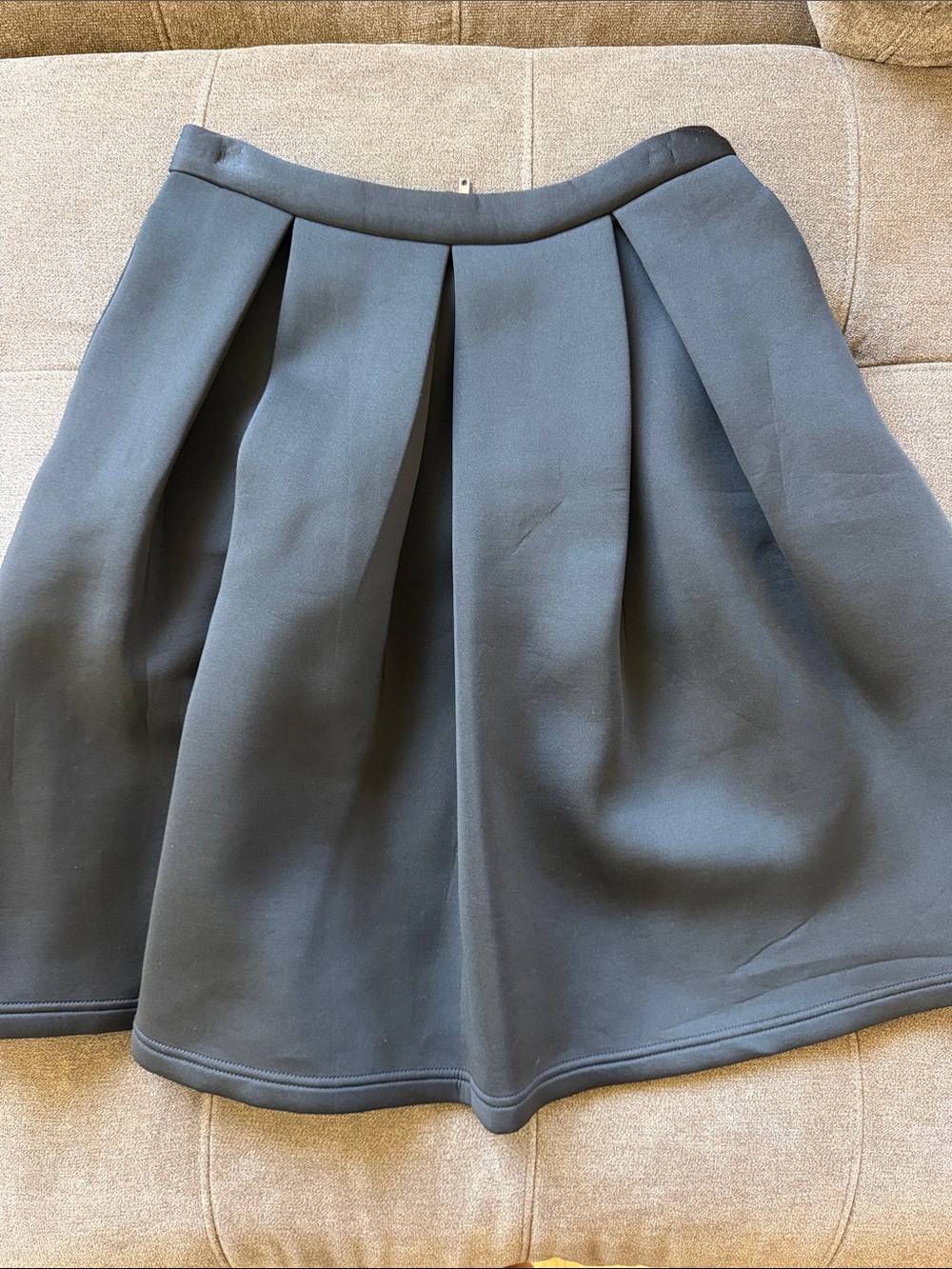 Alythea Charcoal Circle Skirt with Box Pleats